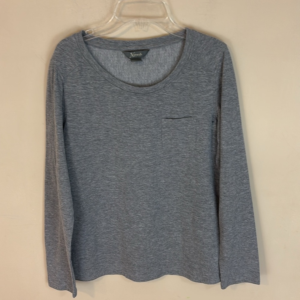 Natural Reflections Gray Long Sleeve Top Shirt Bass Pro Shop Size Medium
